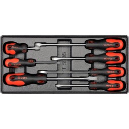 PVC TRAY WITH 7 PCS SLOTTED SCREWDRIVERS