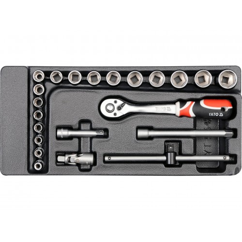 PVC TRAY WITH 22PCS SOCKET SET 6~22MM