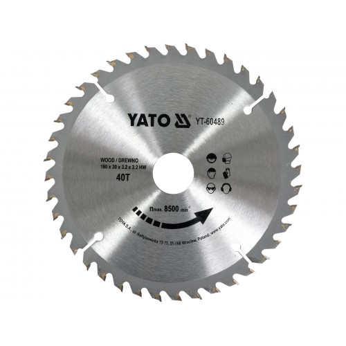 DISC CIRCULAR LEMN, 190X30X3.2MM,40 DINT
