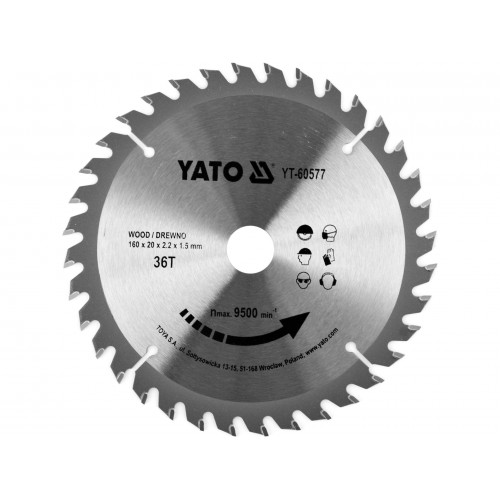 TCT BLADE FOR WOOD 160X36TX20MM