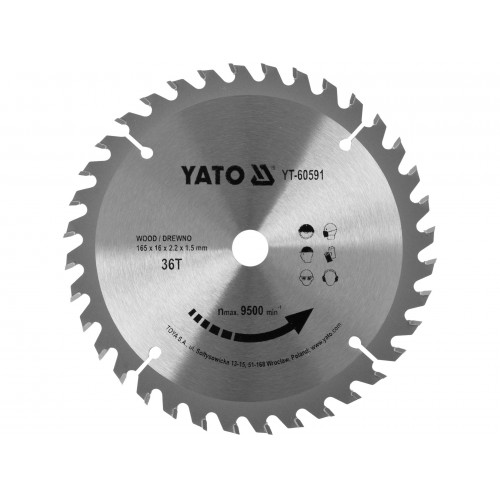 Disc circular pt lemn 165X36TX16MM