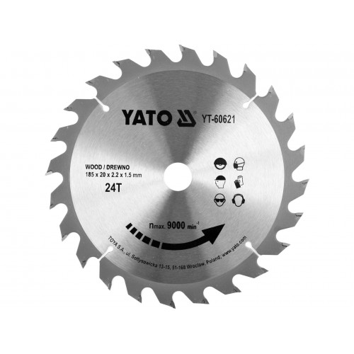 TCT BLADE FOR WOOD 185X24TX20MM