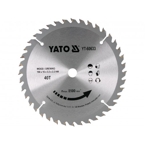 DISC CIRCULAR PT LEMN,190X16X2,2MM
