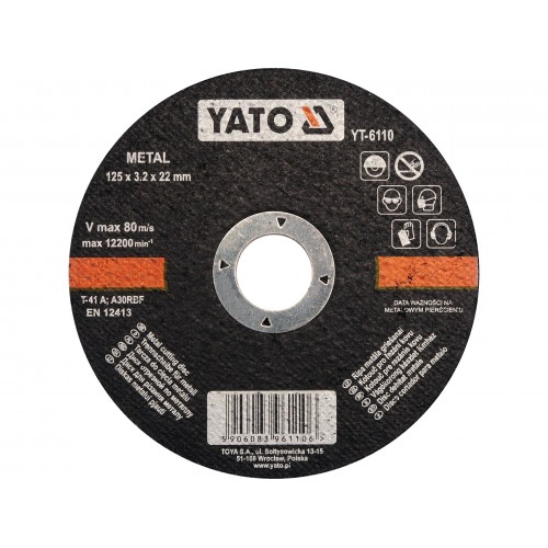 DISC PENTRU TAIAT METAL 125X3,2X22 MM