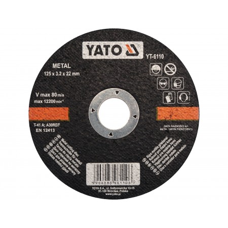 DISC PENTRU TAIAT METAL 125X3,2X22 MM