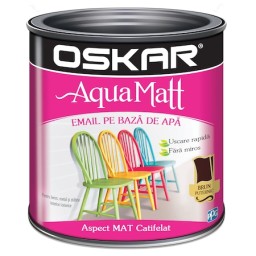 Water-based enamel paint Oskar Aqua Matt, Strong brown,...