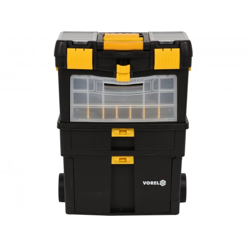 TROLLEY TOOL BOX W REMOVABLE ORGANIZER