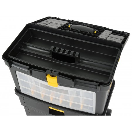 TROLLEY TOOL BOX W REMOVABLE ORGANIZER