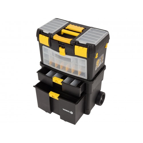 TROLLEY TOOL BOX W REMOVABLE ORGANIZER