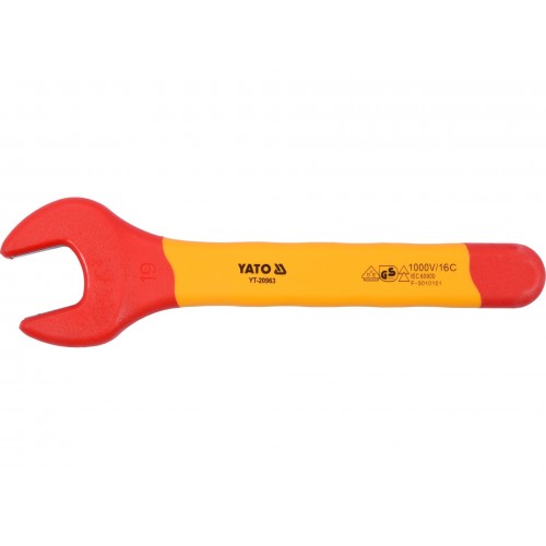INSULATED OPEN END WRENCH 19MM VDE