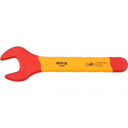 INSULATED OPEN END WRENCH 19MM VDE