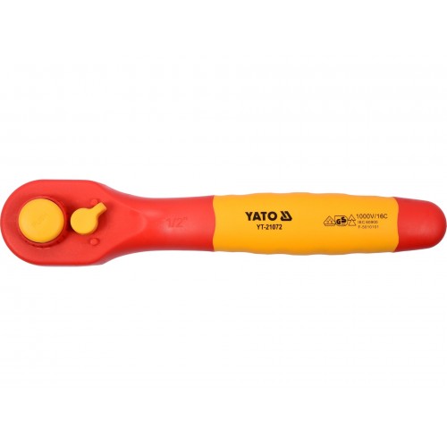 INSULATED RATCHET HANDLE 12 250MM VDE